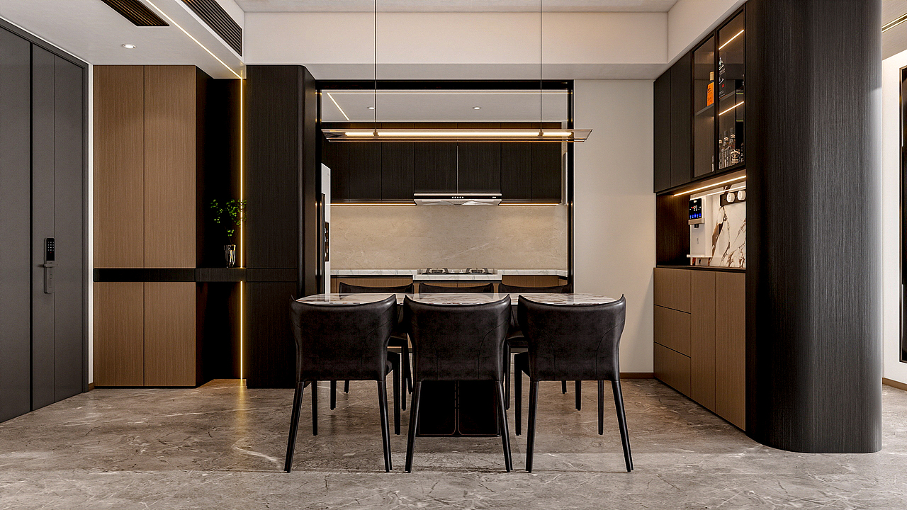 四川成都锦粼湖院二期（118平方意式极简三居室）（图ZNDA0NjkwMzky） - 家装设计 - 站酷设计师设计师成爽原创素材 - 站酷ZCOOL