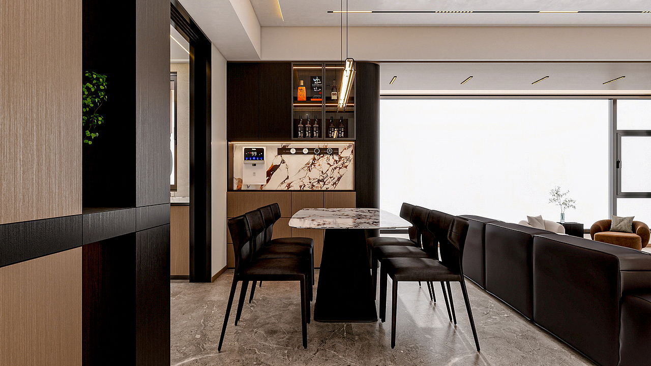 四川成都锦粼湖院二期（118平方意式极简三居室）（图ZNDA0NjkwMzk2） - 家装设计 - 站酷设计师设计师成爽原创素材 - 站酷ZCOOL