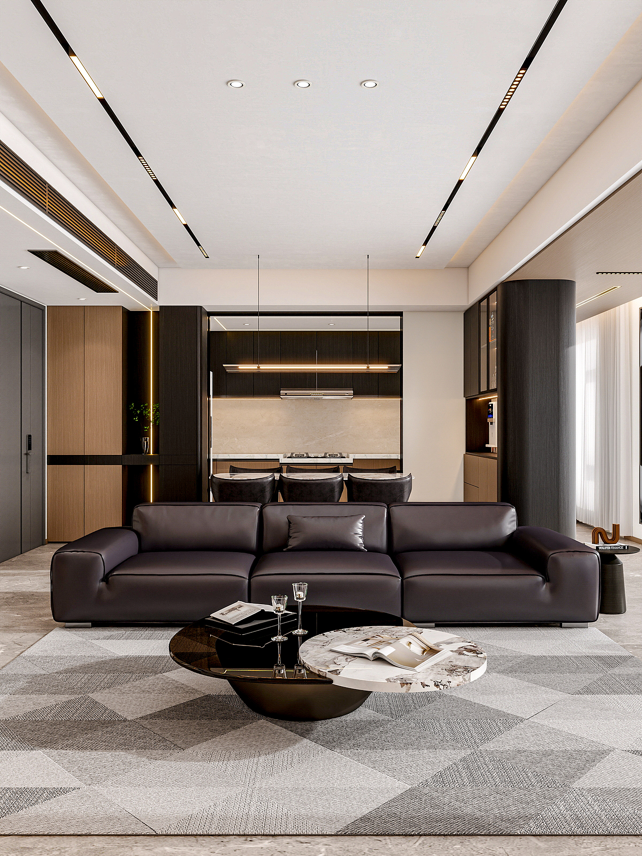 四川成都锦粼湖院二期（118平方意式极简三居室）（图ZNDA0NjkwNTEy） - 家装设计 - 站酷设计师设计师成爽原创素材 - 站酷ZCOOL