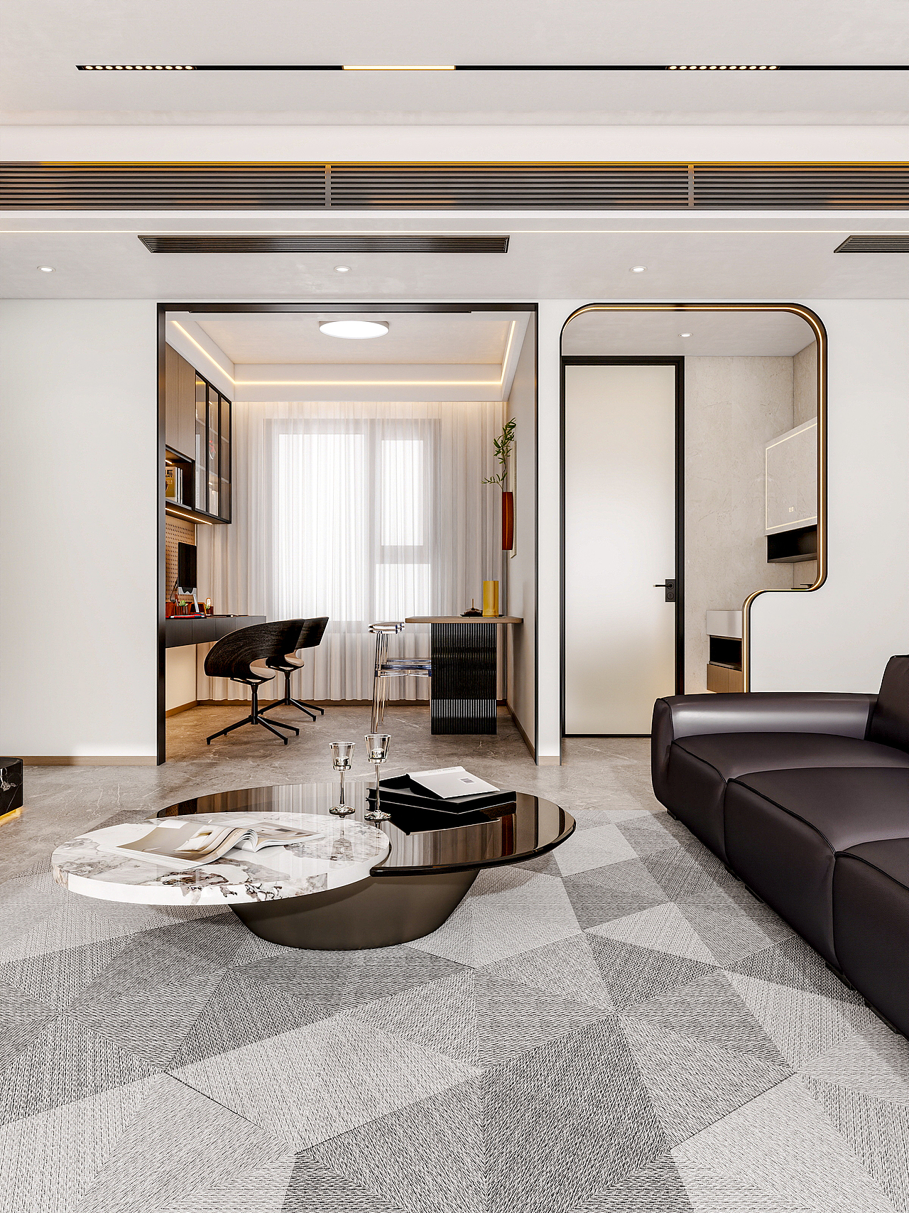 四川成都锦粼湖院二期（118平方意式极简三居室）（图ZNDA0NjkwNTI4） - 家装设计 - 站酷设计师设计师成爽原创素材 - 站酷ZCOOL