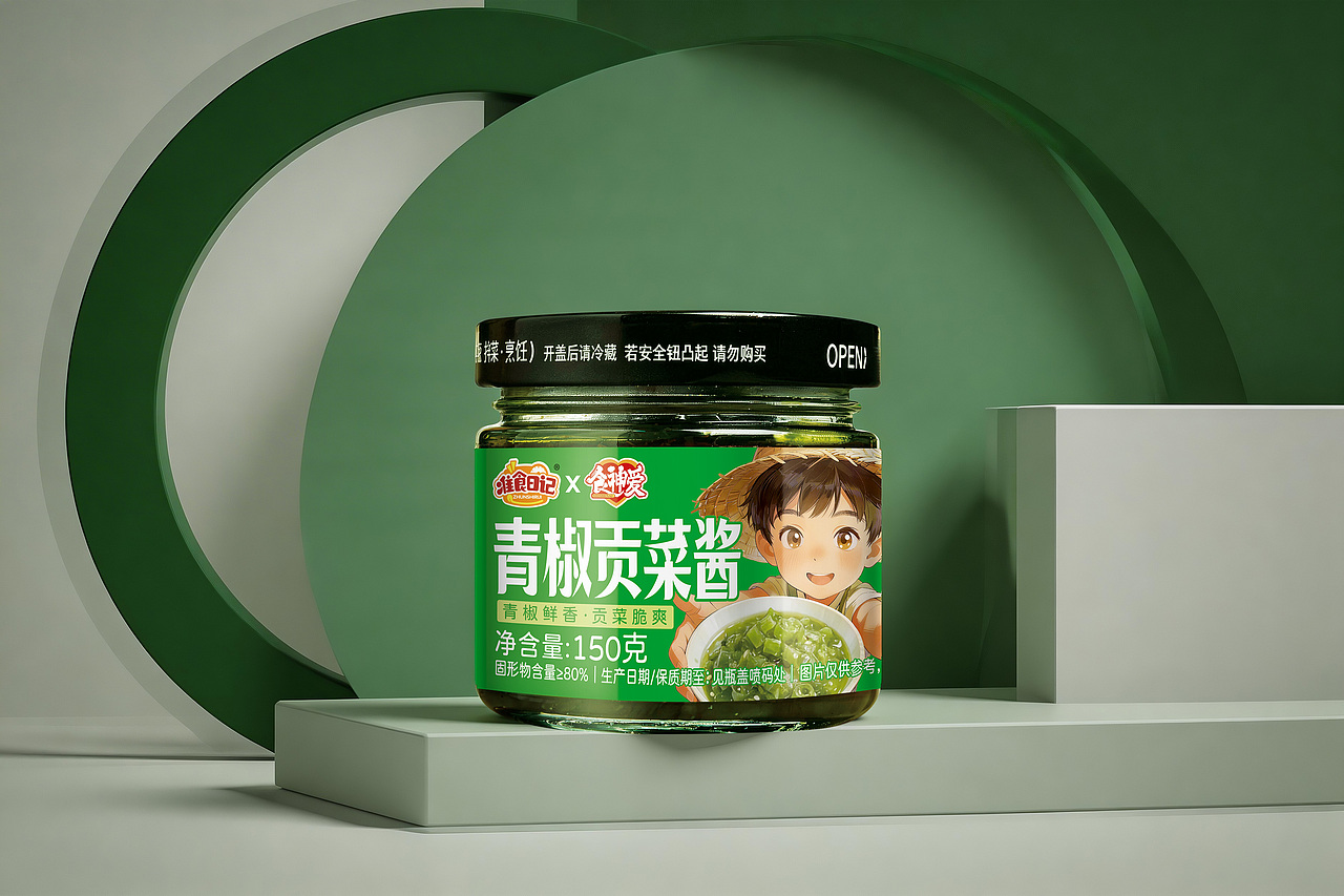 青椒贡菜酱（图ZNDA0NjkxMTQ4） - 包装 - 站酷设计师懒猫会设计原创素材 - 站酷ZCOOL