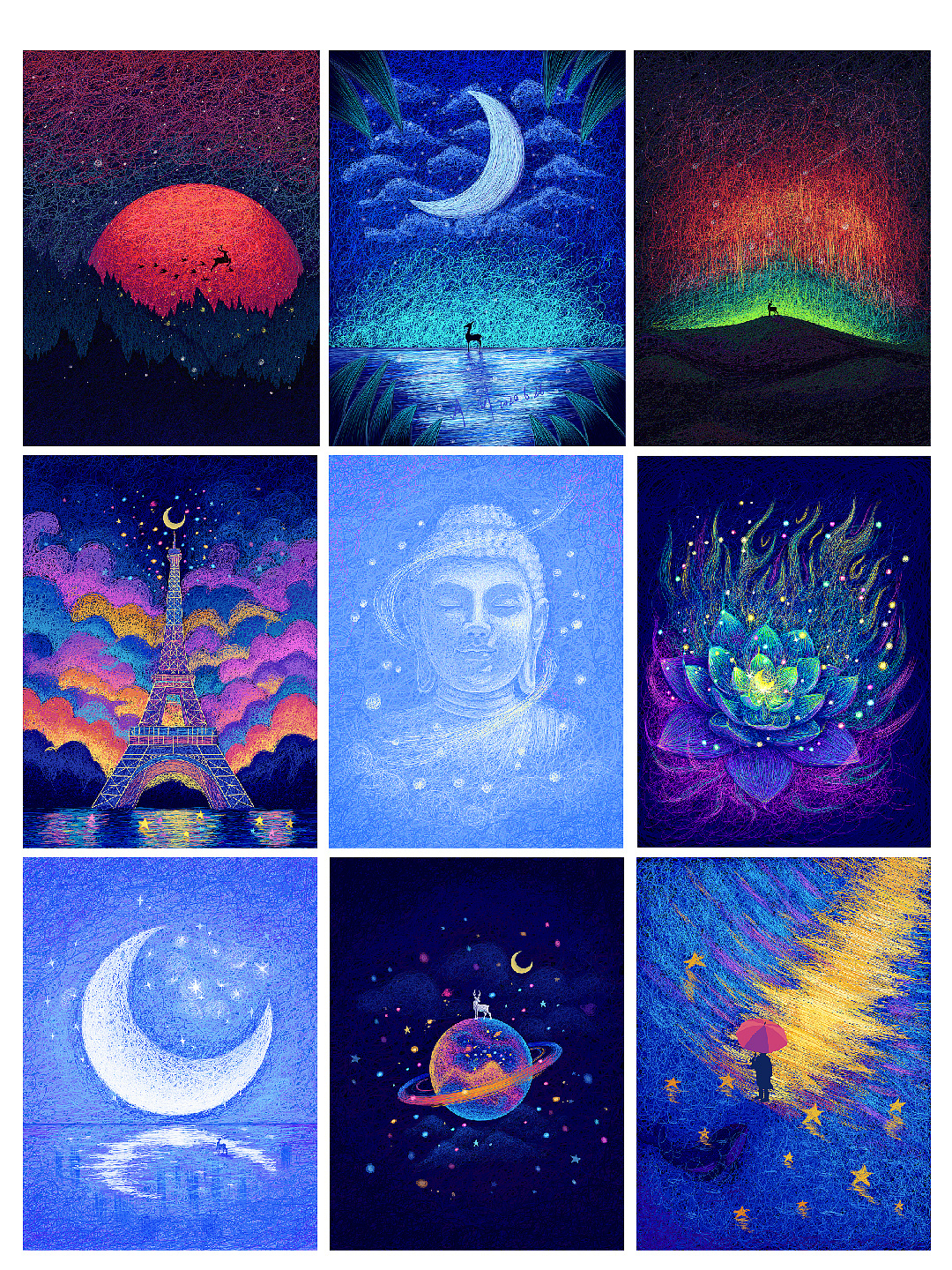 100张线圈插画作品合集（图ZNDA0NjkzOTg4） - 艺术插画 - 站酷设计师插画师胡一刮原创素材 - 站酷ZCOOL