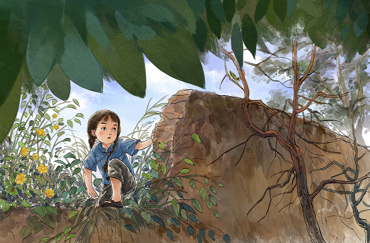 《家乡的后花园》（图ZNDA0NzE3ODcy） - 商业插画 - 站酷设计师小德景韵文化原创素材 - 站酷ZCOOL