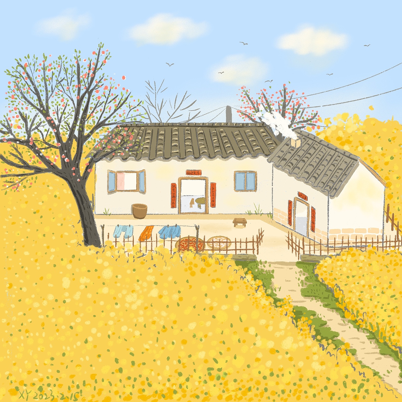 我画过的春天（图ZNDA0NzE3NDQ0） - 商业插画 - 站酷设计师西鱼西鱼原创素材 - 站酷ZCOOL