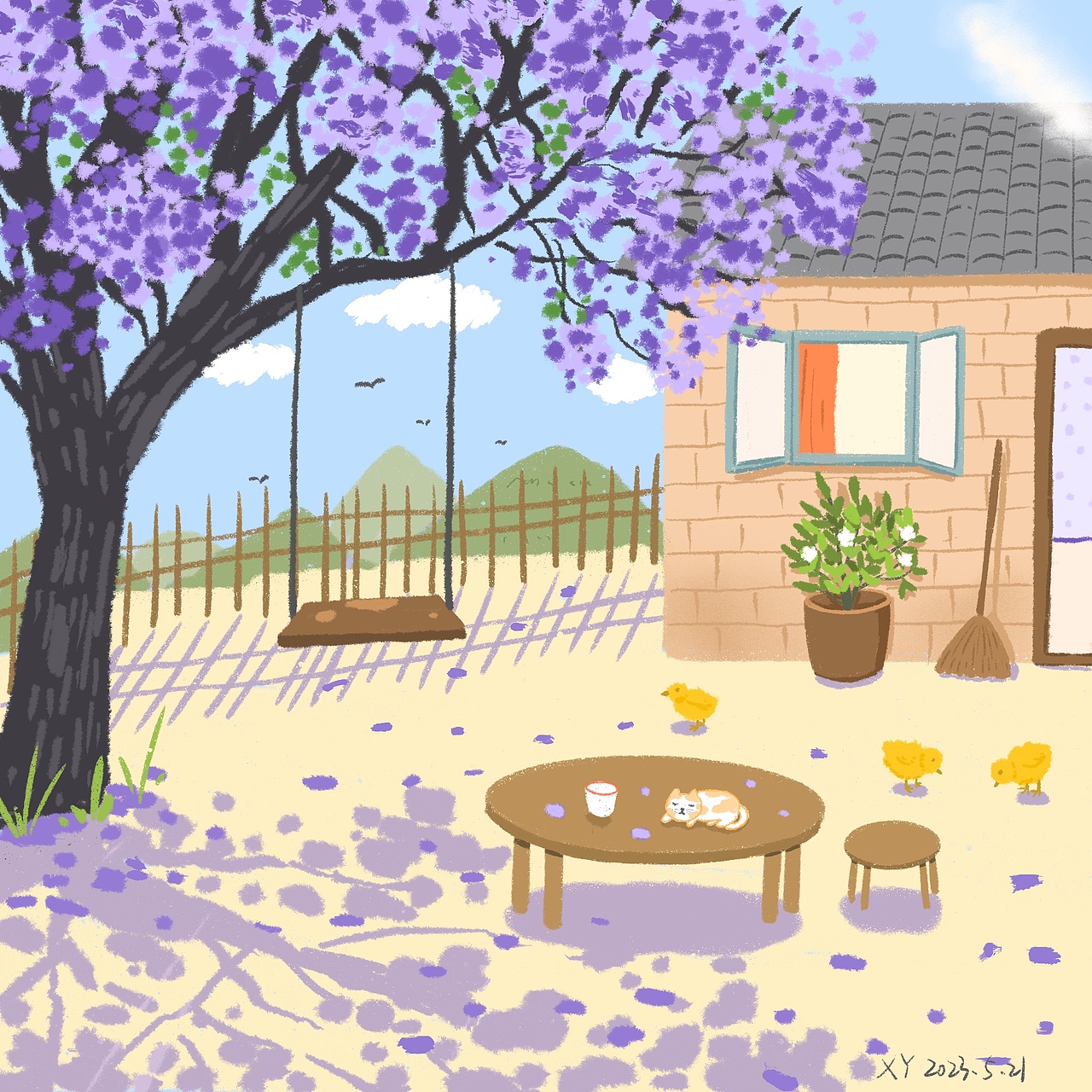 我画过的春天（图ZNDA0NzE3NDg4） - 商业插画 - 站酷设计师西鱼西鱼原创素材 - 站酷ZCOOL