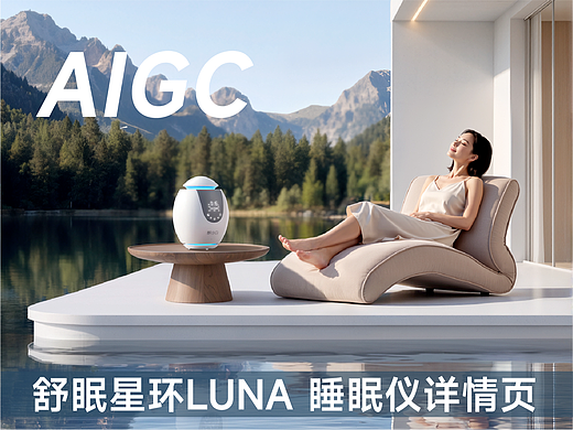 眠小白｜舒眠星环LUNA睡眠仪 AI详情页 AIGC