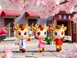 馬應(yīng)龍小龍馬在櫻花季等你