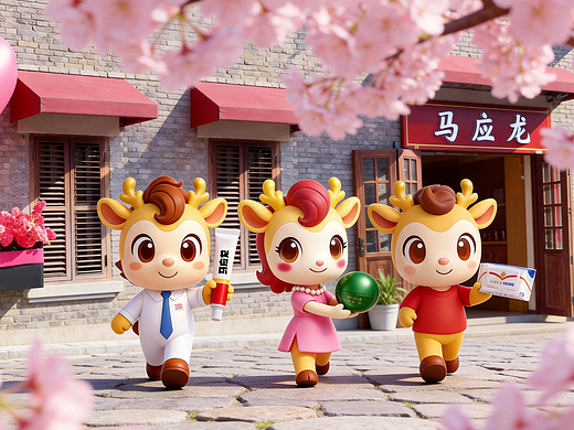 马应龙小龙马在樱花季等你（个人主页-ZNzMzNzIyMDg=） - AI作品 - 站酷设计师o柚子果酱o原创素材 - 站酷ZCOOL