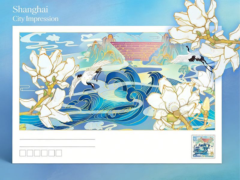 上海城市印象系列白玉兰插画（图ZNDA0NzI0ODMy） - 艺术插画 - 站酷设计师海哲会头头原创素材 - 站酷ZCOOL