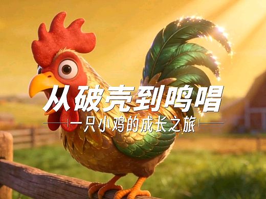 《從破殼到鳴唱，一只小雞的成長之旅》（個人主頁-ZNzMzNzM0Mjg=） - AI作品 - 站酷設計師阿勇AI設計師原創(chuàng)素材 - 站酷ZCOOL