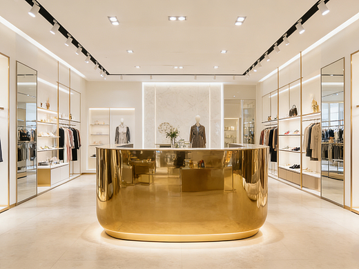 镜面电镀不锈钢吧台小型不锈钢服务台服装店收银台