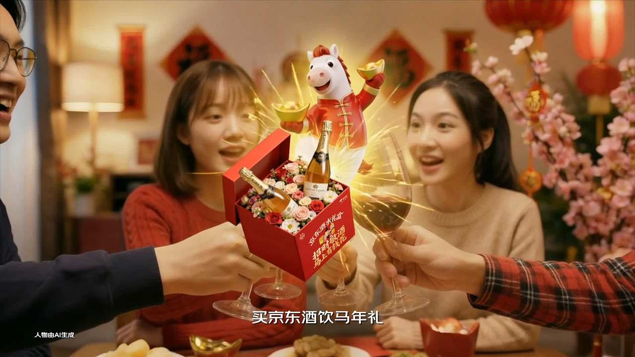 京东年货节 送礼惊喜日 | 京东 · 实拍+AIGC结合（图ZNDA0NzQ0NDgw） - 宣传片 - 站酷设计师吉野三日原创素材 - 站酷ZCOOL