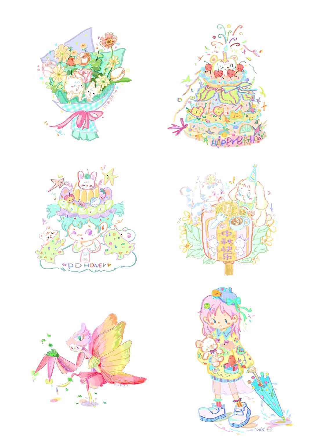 25年色彩涂鸦练习（图ZNDA0NzUxMzc2） - 商业插画 - 站酷设计师PD弟弟原创素材 - 站酷ZCOOL