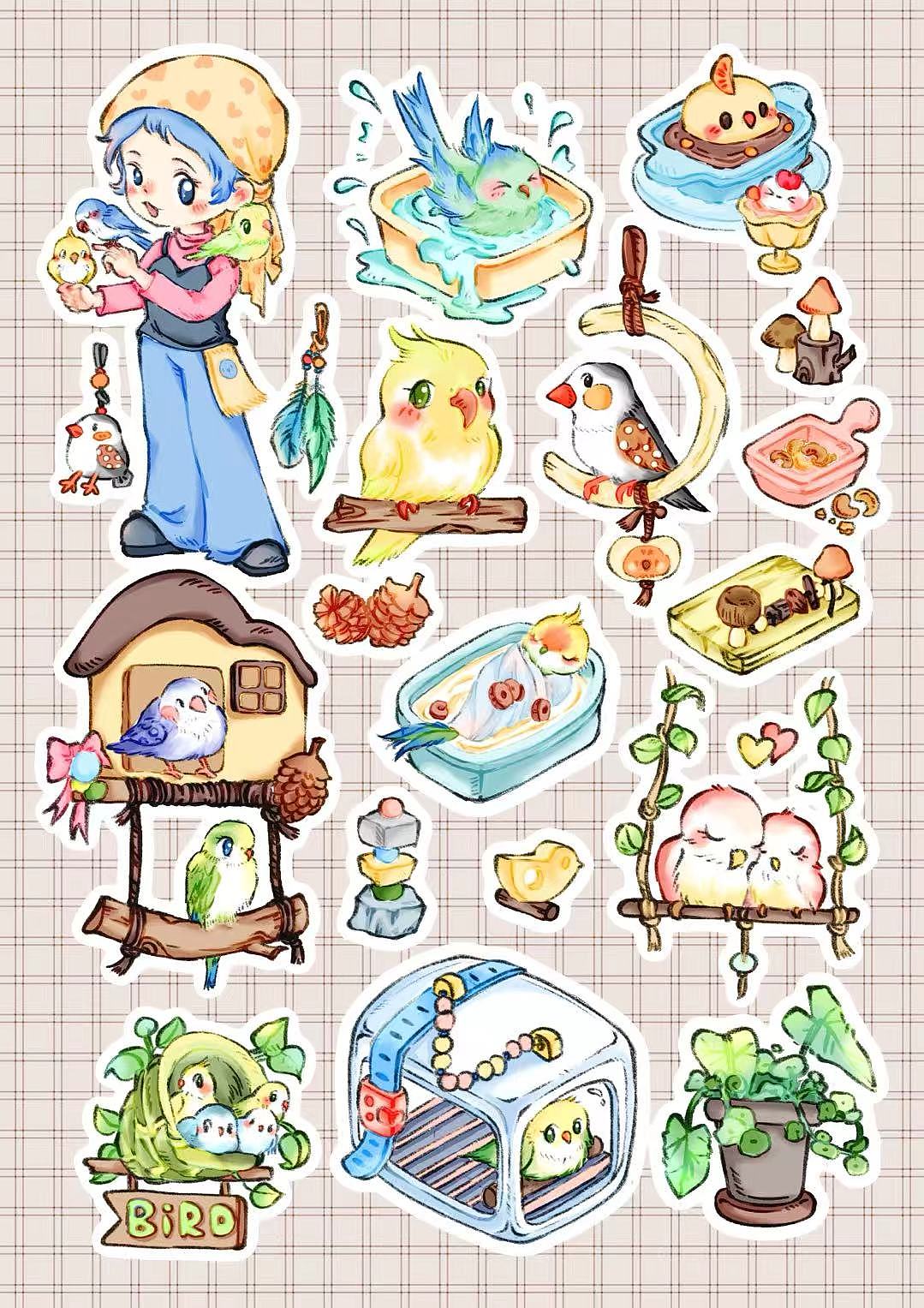 26年2月-3月小元素练习（图ZNDA0NzUyMTI4） - 商业插画 - 站酷设计师PD弟弟原创素材 - 站酷ZCOOL