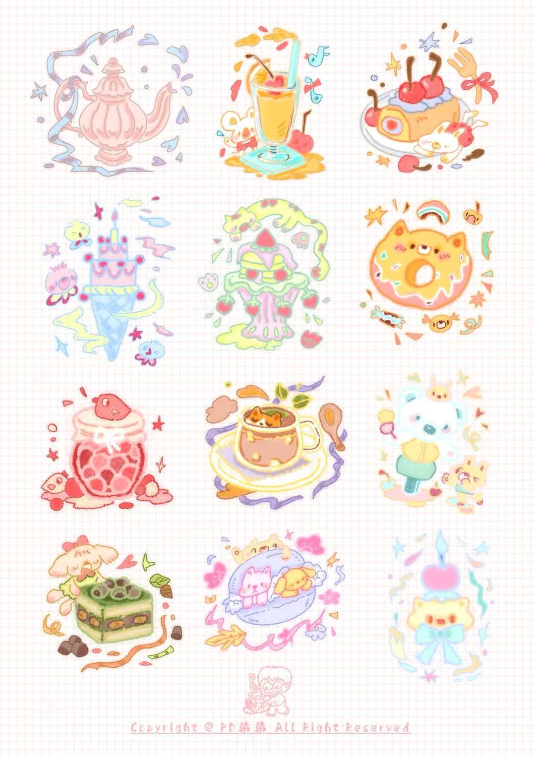 26年2月-3月小元素练习（图ZNDA0NzUyMTIw） - 商业插画 - 站酷设计师PD弟弟原创素材 - 站酷ZCOOL