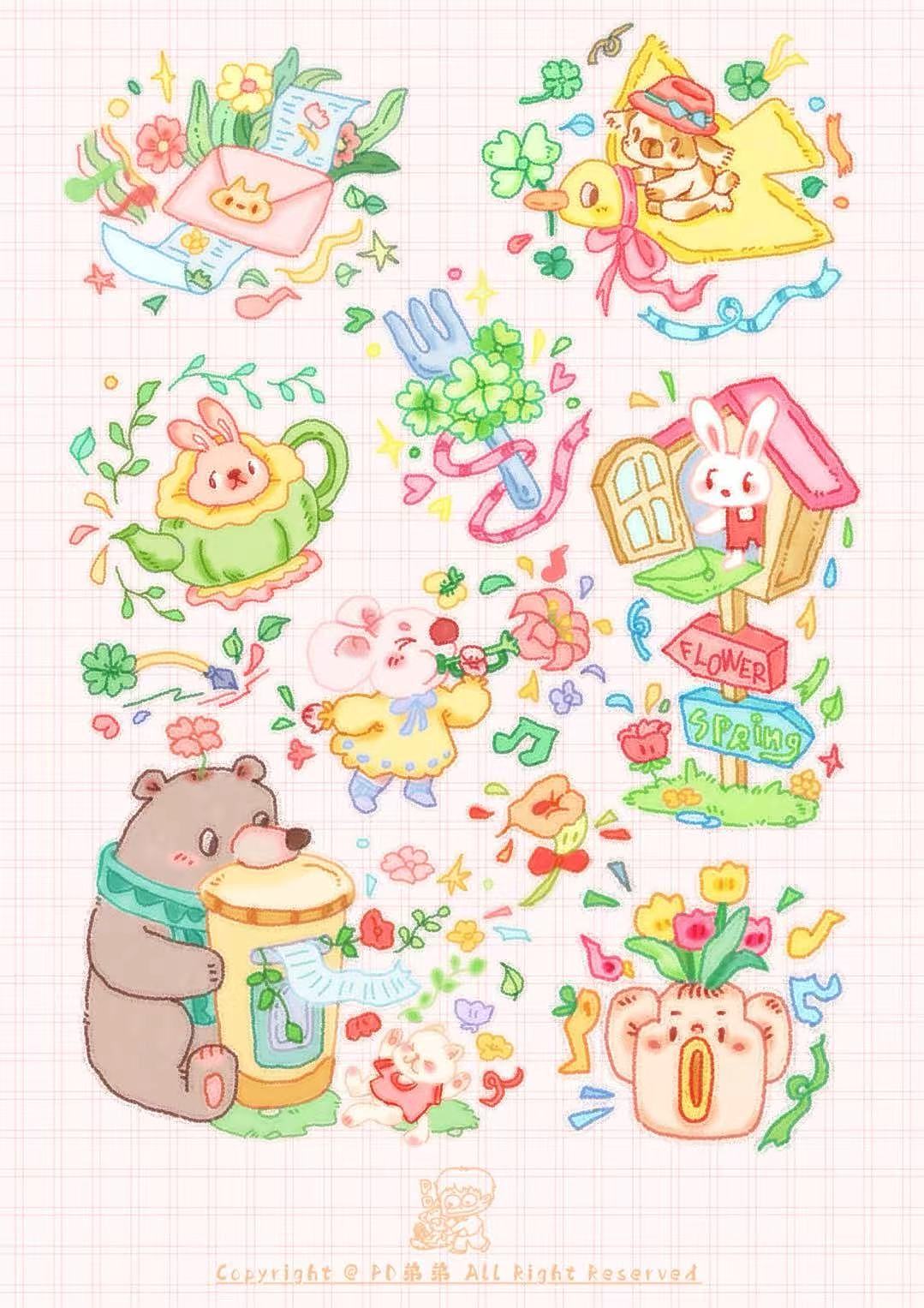 26年2月-3月小元素练习（图ZNDA0NzUyMTI0） - 商业插画 - 站酷设计师PD弟弟原创素材 - 站酷ZCOOL