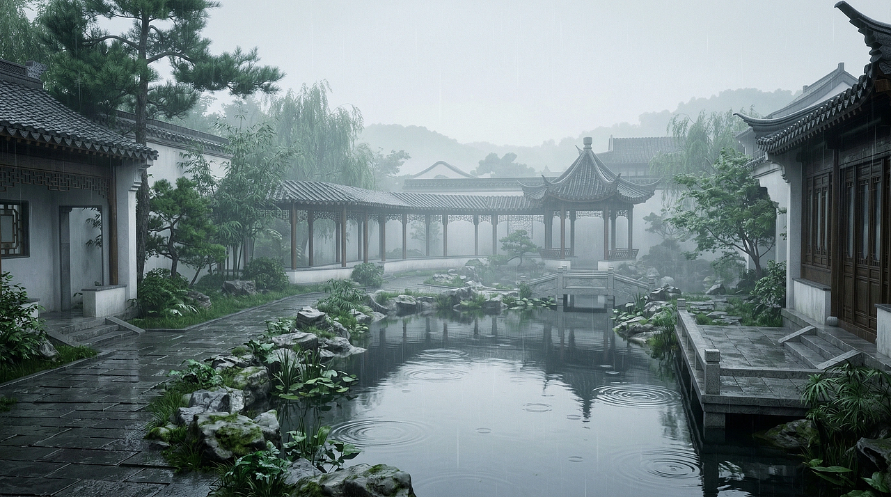 离谱！这台车装下了整座江南园林（图ZNDA0NzYwMDky） - AI作品 - 站酷设计师翘翘日志原创素材 - 站酷ZCOOL