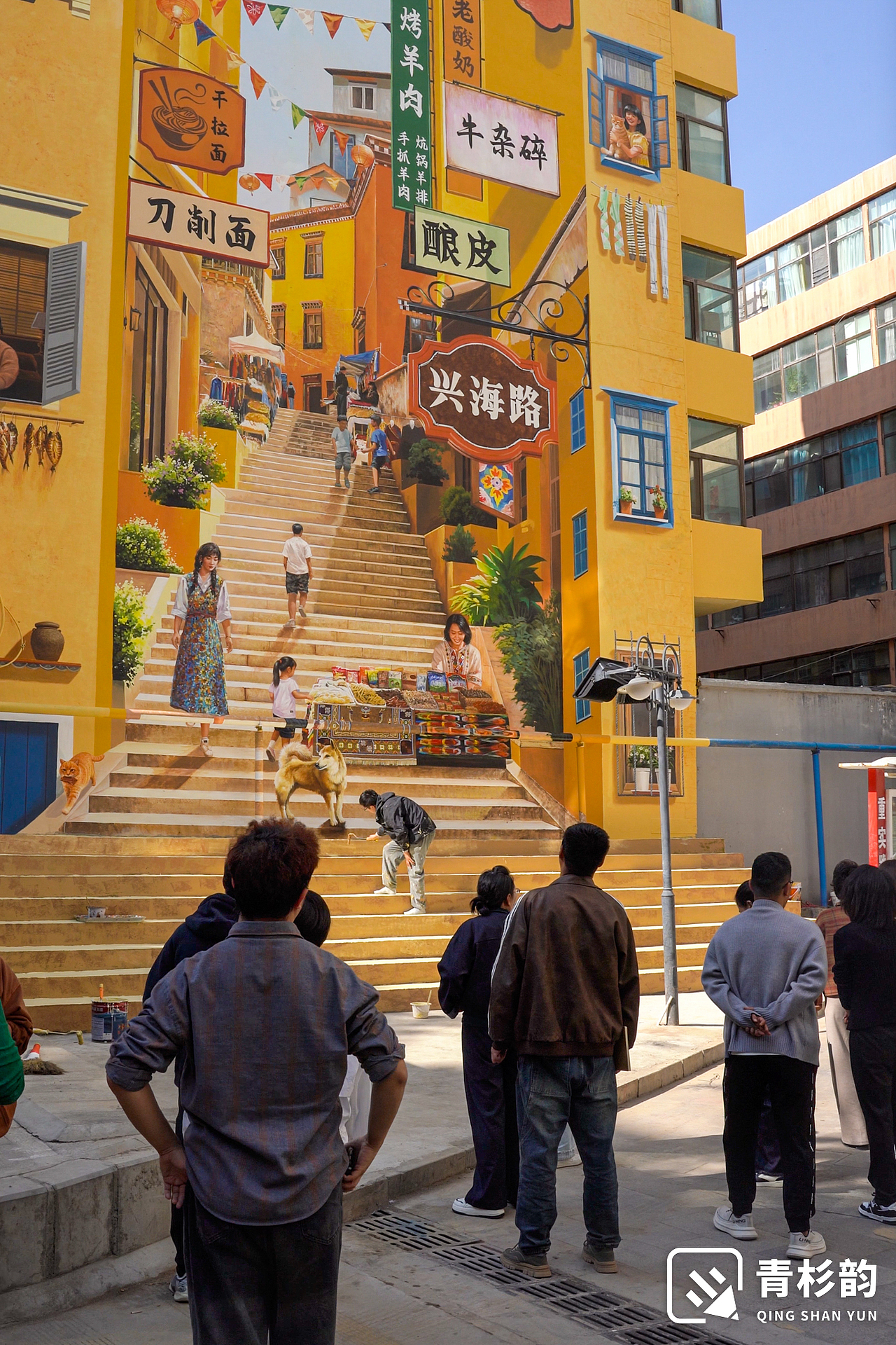 西宁街景墙绘（图ZNDA0NzYxNTg4） - 商业空间设计 - 站酷设计师青杉韵墙绘原创素材 - 站酷ZCOOL