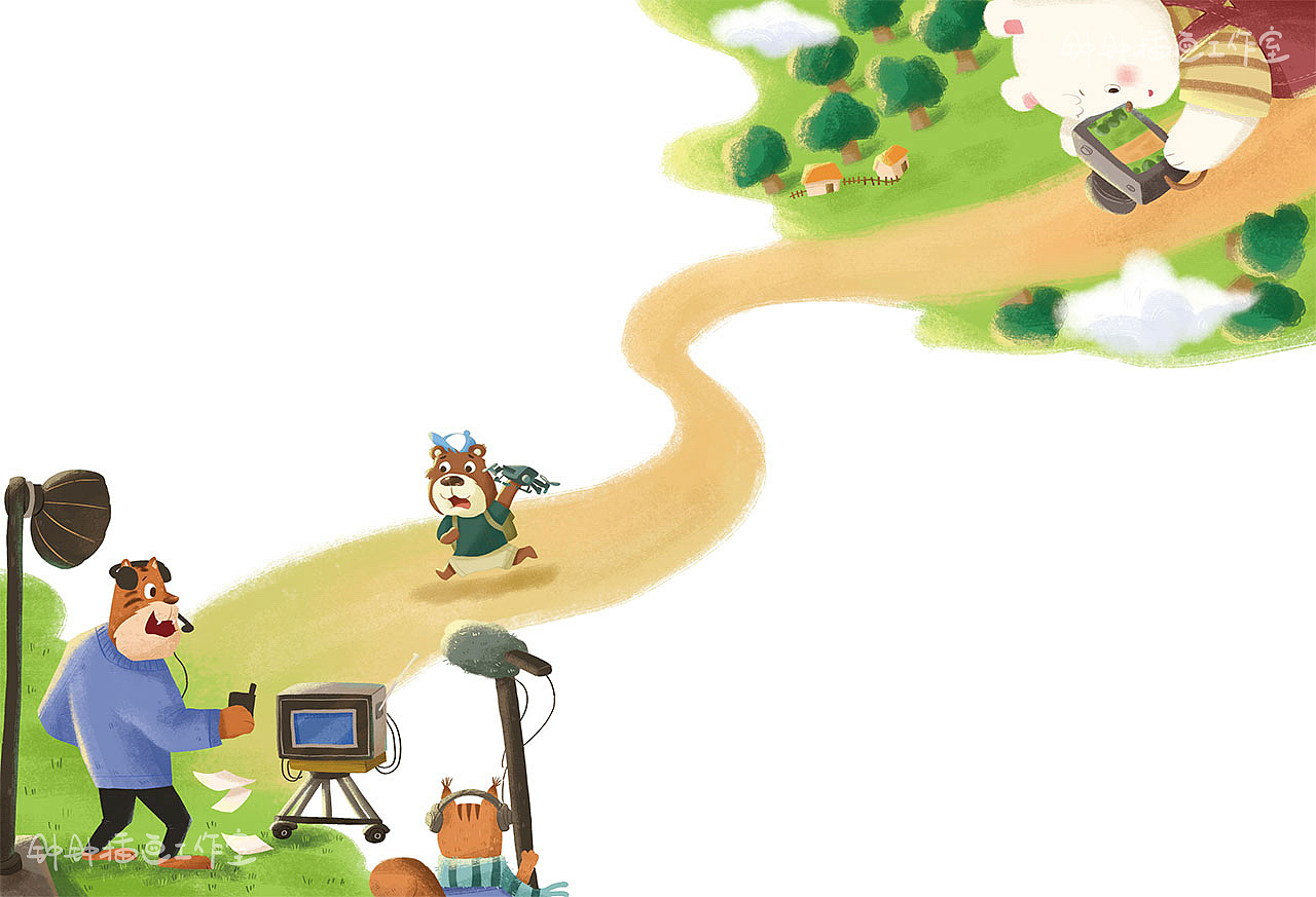 童书插图｜《绿森林的云朵熊》（已商用）（图ZNDA0NzY2Njk2） - 儿童插画 - 站酷设计师钟钟插画工作室原创素材 - 站酷ZCOOL