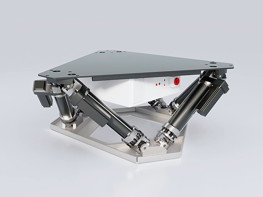 六自由度Stewart平台多角度动态演示动画