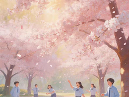 春樱漫舞，稚子寻芳