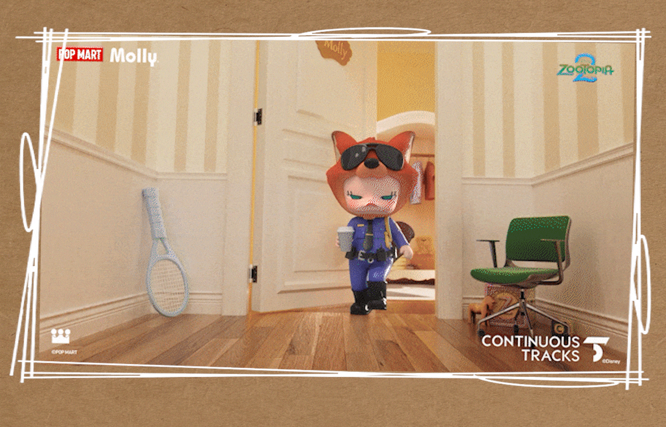项目回顾 |「泡泡玛特MOLLY&《疯狂动物城2》」CG广告（图ZNDA0Nzc3MzAw） - 动画/影视 - 站酷设计师连续履带原创素材 - 站酷ZCOOL