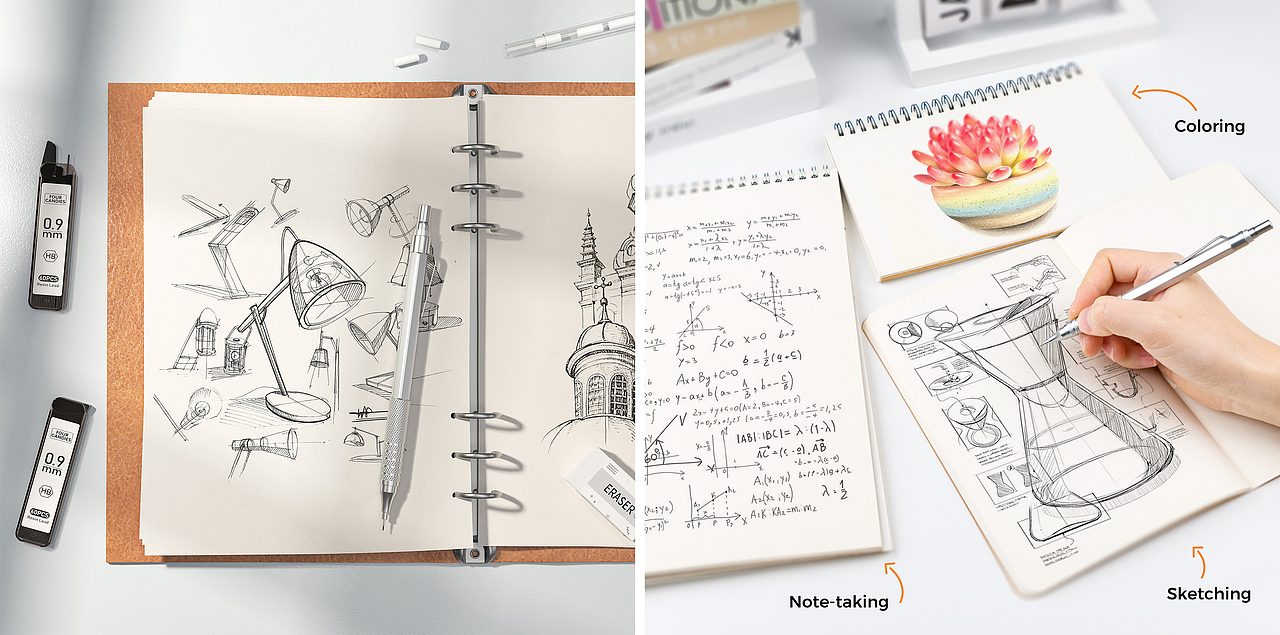 亚马逊电商设计作品|03|金属自动铅笔（图ZNDA0NzgxNzYw） - 产品 - 站酷设计师元幻视觉原创素材 - 站酷ZCOOL