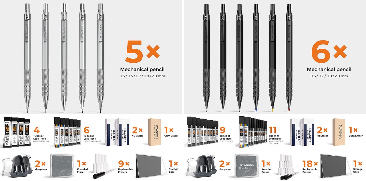 亚马逊电商设计作品|03|金属自动铅笔（图ZNDA0NzgxNzUy） - 产品 - 站酷设计师元幻视觉原创素材 - 站酷ZCOOL