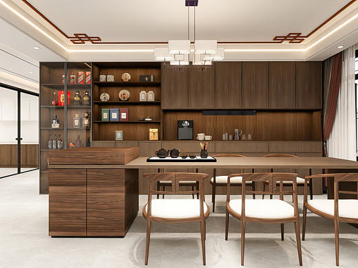 中式客厅，茶餐厅