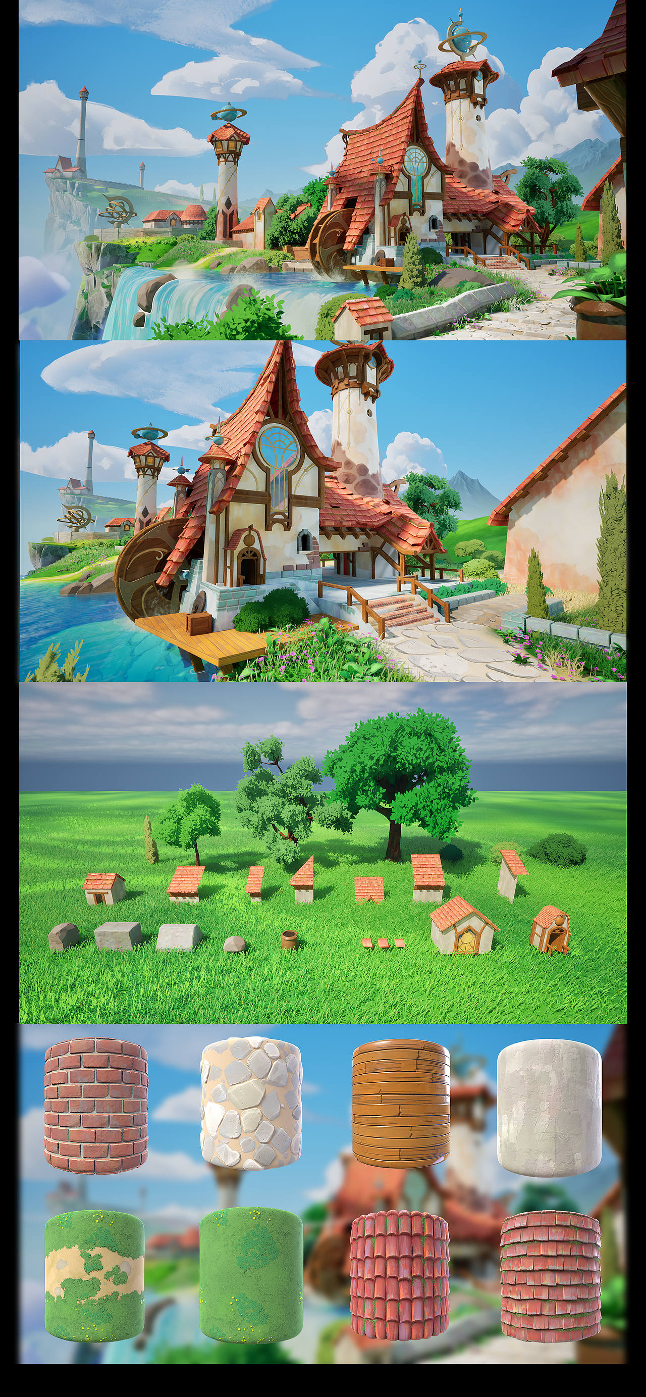 精灵小镇（图ZNDA0NzkwNzg4） - 场景 - 站酷设计师Z86267226原创素材 - 站酷ZCOOL