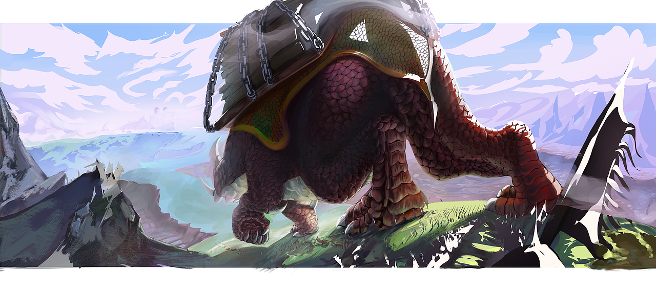 巨兽与归途｜写实厚涂原创插画（图ZNDA0Nzk5Nzc2） - 商业插画 - 站酷设计师举鹿原创素材 - 站酷ZCOOL