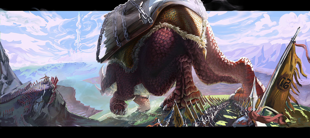 巨兽与归途｜写实厚涂原创插画（图ZNDA0Nzk5Nzg0） - 商业插画 - 站酷设计师举鹿原创素材 - 站酷ZCOOL