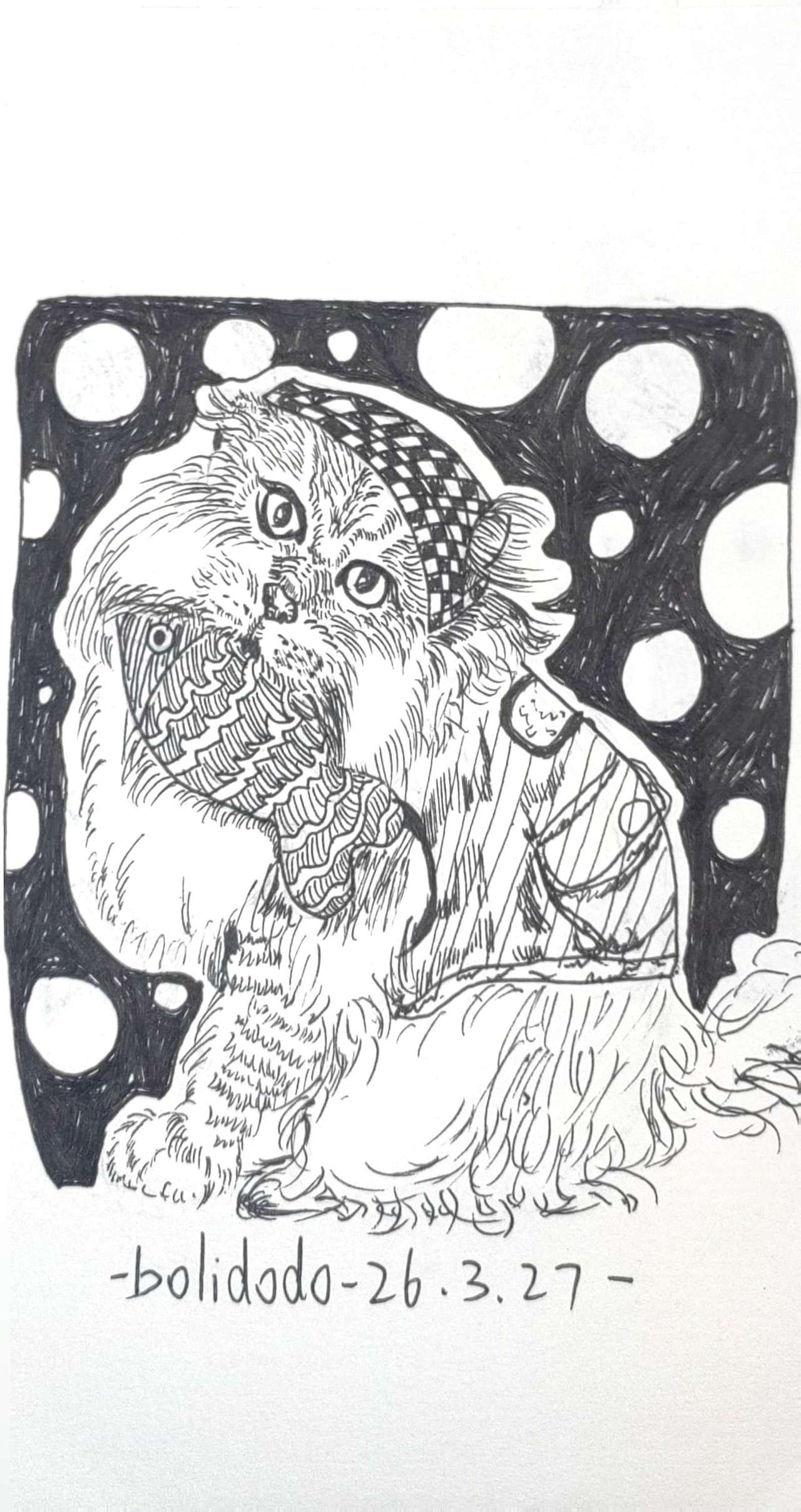 治愈系宠物手绘｜把毛孩子的可爱都画进线条里（图ZNDA0ODAxMzc2） - 艺术插画 - 站酷设计师啵梨多多原创素材 - 站酷ZCOOL