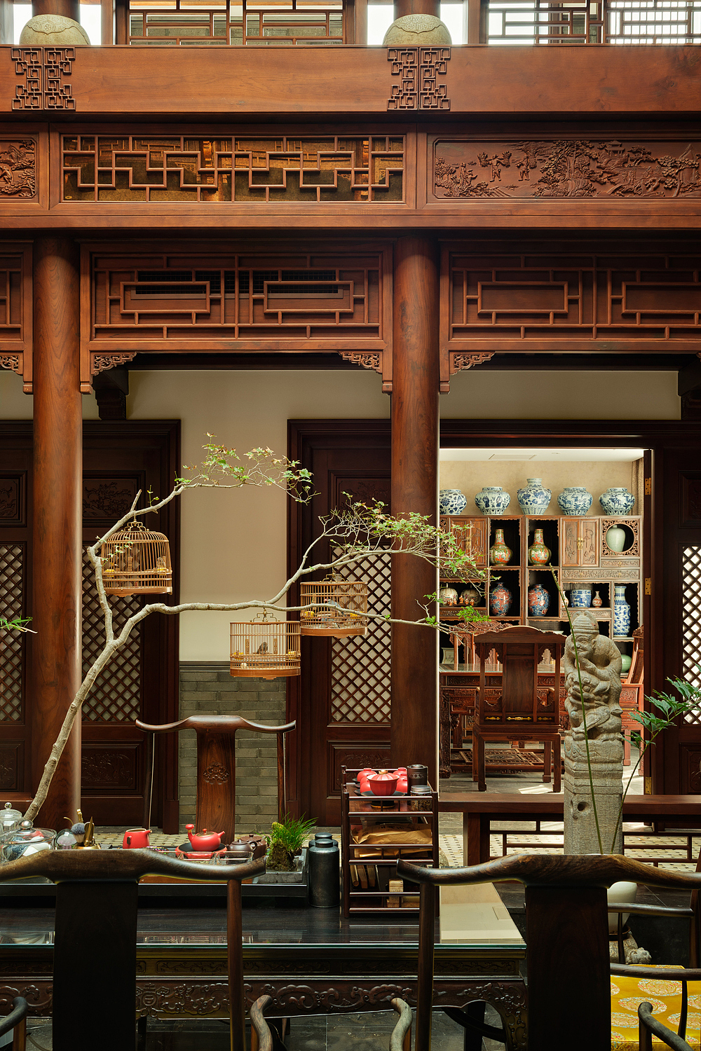 鸿儒-中式四合院拍摄案例—别墅空间装修设计实景（图ZNDA0ODA2Nzg4） - 环境/建筑摄影 - 站酷设计师建筑空间摄影纪尧原创素材 - 站酷ZCOOL