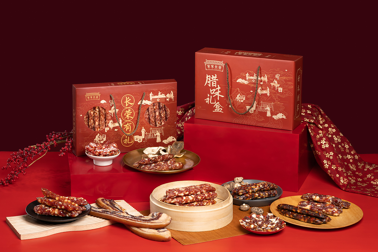 【长荣食品 · 家家长荣】腊味品牌 视觉全案设计（图ZNDA0ODA3NTE2） - 品牌 - 站酷设计师LcPoon原创素材 - 站酷ZCOOL