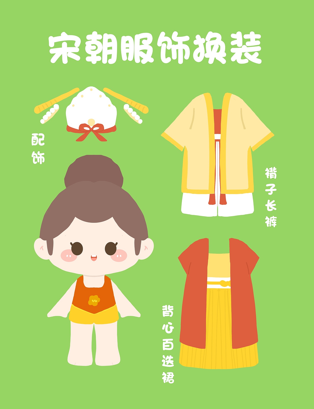 历朝汉服变装贴纸（图ZNDA0ODA4ODgw） - 创作习作 - 站酷设计师LF小铜钱原创素材 - 站酷ZCOOL