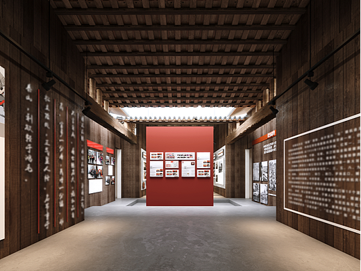 文化展厅效果图 