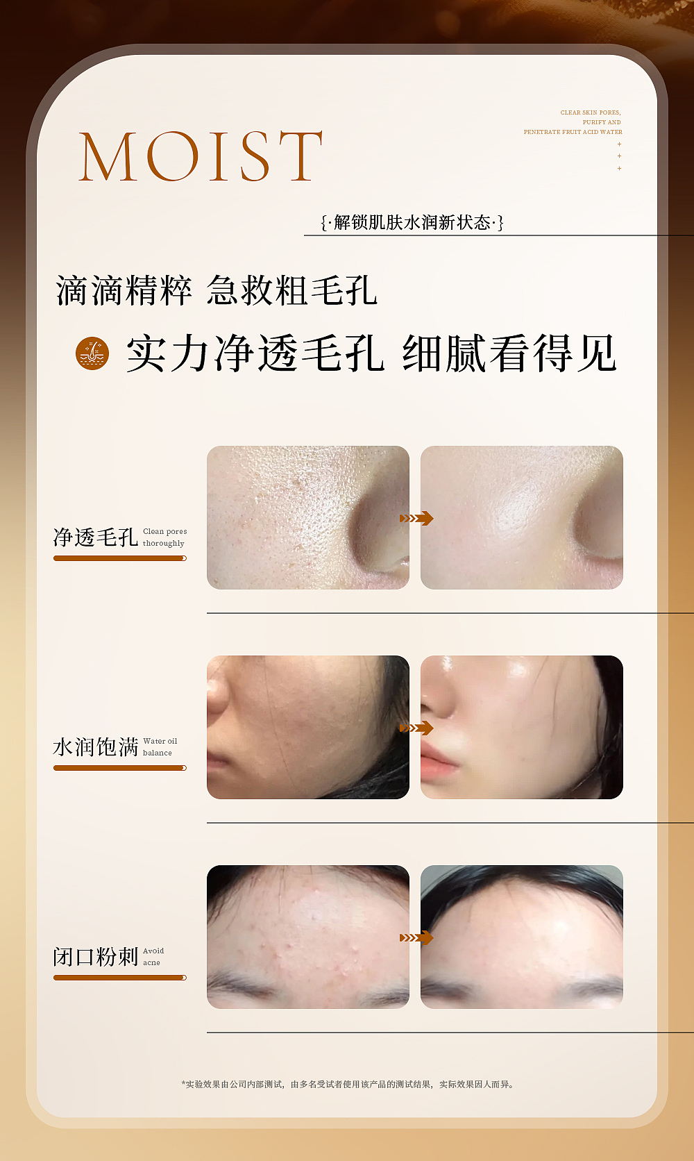 清肌毛孔净透果酸水-详情页设计（图ZNDA0ODE5MDIw） - 信息图表 - 站酷设计师余泽凯原创素材 - 站酷ZCOOL