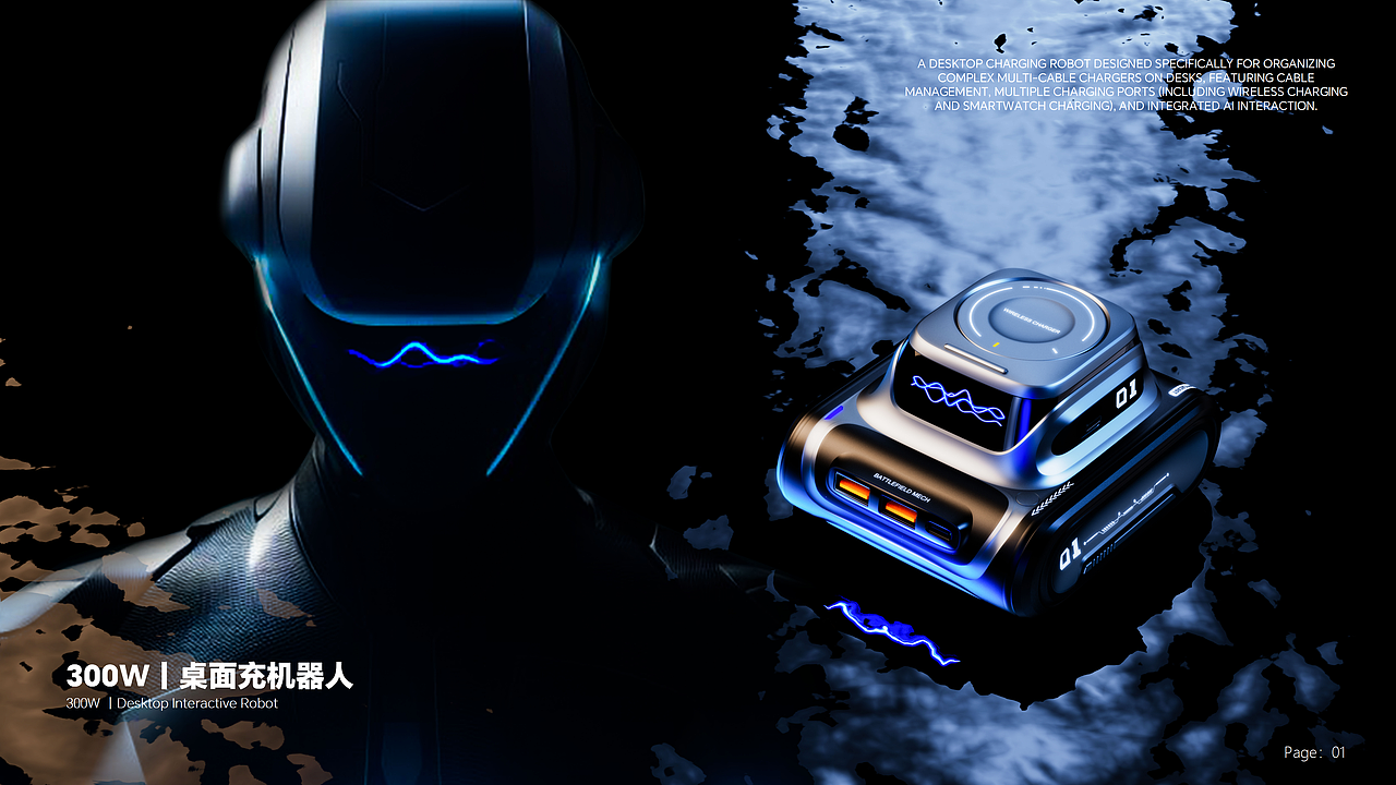 300W丨桌面充机器人300W丨Desktop Interactive Robot（图ZNDA0ODIxMDcy） - 电子产品 - 站酷设计师RuienL原创素材 - 站酷ZCOOL