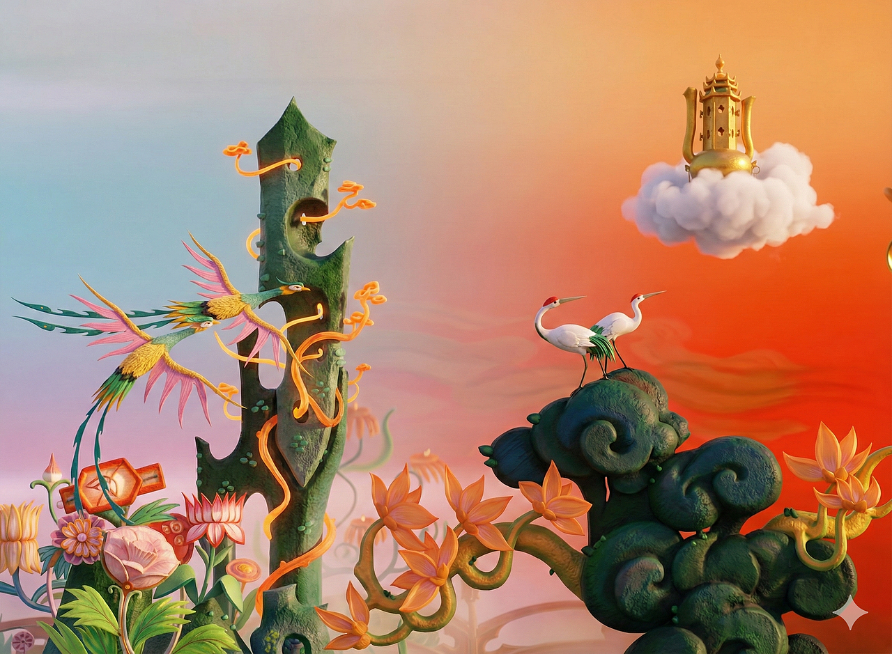 大闹天宫，但是3d风格的（图ZNDA0ODMyNDcy） - 艺术插画 - 站酷设计师YIIIJIIIE原创素材 - 站酷ZCOOL