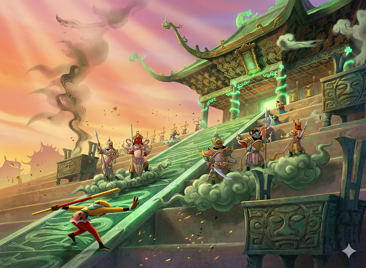 大闹天宫，但是3d风格的（图ZNDA0ODMyNTMy） - 艺术插画 - 站酷设计师YIIIJIIIE原创素材 - 站酷ZCOOL