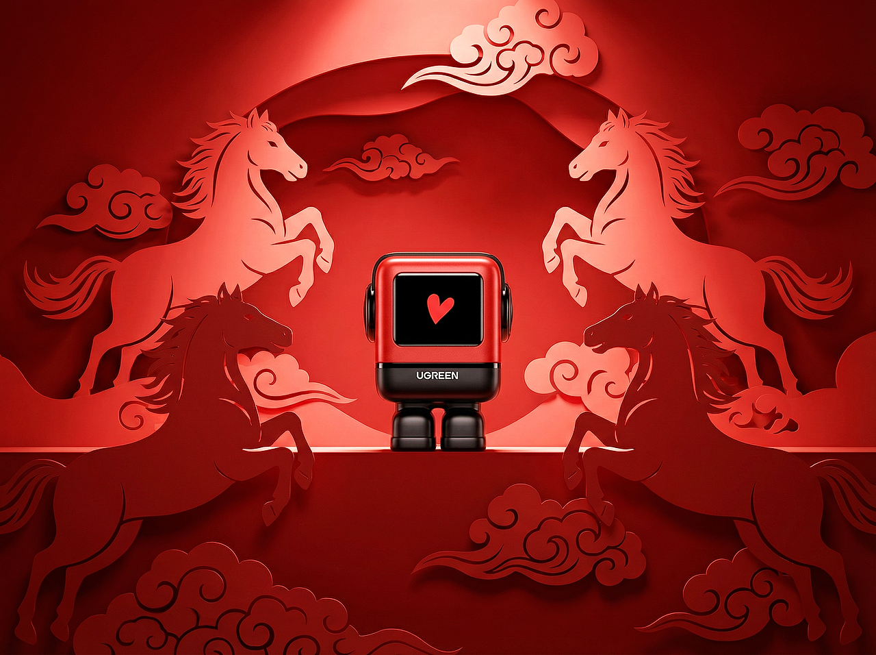 AIGC赋能 | UGREEN充电器&耳机 · 剪纸风视觉设计！（图ZNDA0ODM3MTg0） - AI作品 - 站酷设计师夏木L原创素材 - 站酷ZCOOL