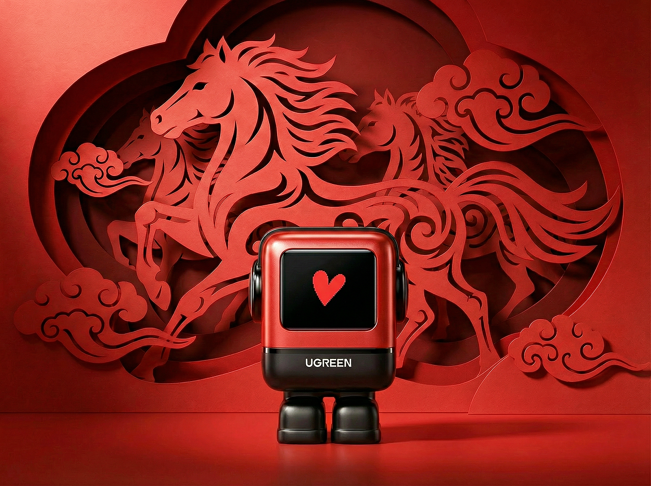 AIGC赋能 | UGREEN充电器&耳机 · 剪纸风视觉设计！（图ZNDA0ODM3MTky） - AI作品 - 站酷设计师夏木L原创素材 - 站酷ZCOOL