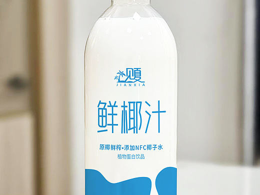 椰汁饮品外盒瓶装瓶贴包装设计