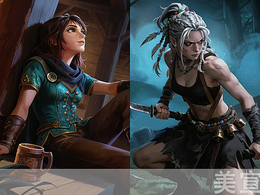 美宣 《休憩》+《潛伏》（個人主頁-ZNzMzODUxOTI=） - 游戲原畫 - 站酷設(shè)計師米達Miranda原創(chuàng)素材 - 站酷ZCOOL