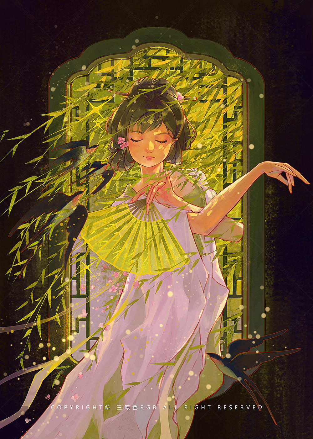 柳绿枝头燕子归《春和景明》系列插画集（图ZNDA0ODU5NTQ0） - 商业插画 - 站酷设计师三原色RGB原创素材 - 站酷ZCOOL