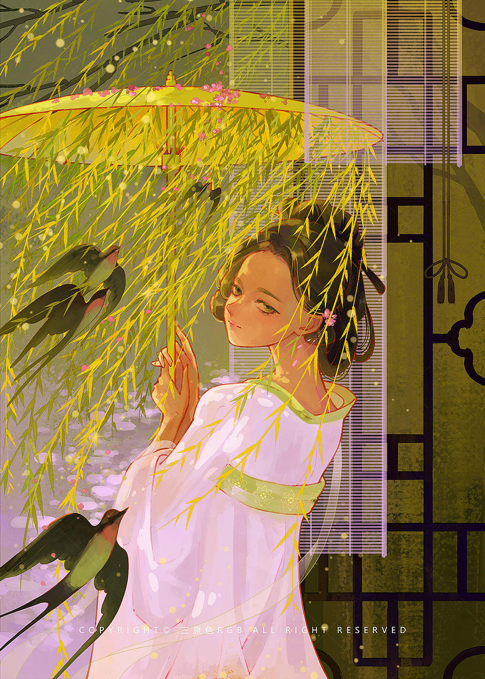 柳绿枝头燕子归《春和景明》系列插画集（图ZNDA0ODU5NTU2） - 商业插画 - 站酷设计师三原色RGB原创素材 - 站酷ZCOOL