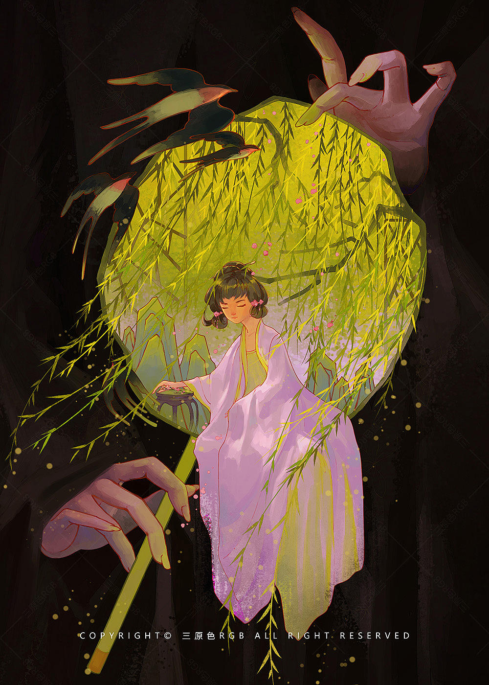 柳绿枝头燕子归《春和景明》系列插画集（图ZNDA0ODU5NTYw） - 商业插画 - 站酷设计师三原色RGB原创素材 - 站酷ZCOOL