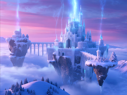 梦幻系冰晶城堡｜AI场景｜横版