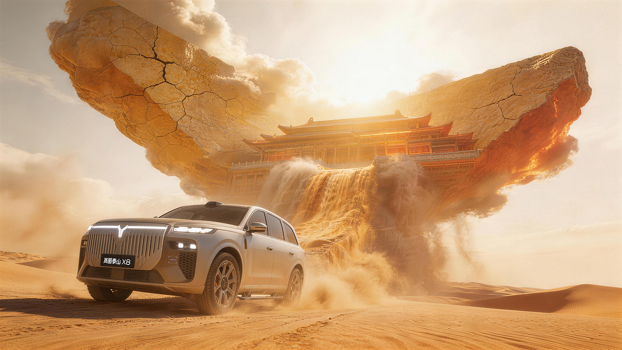 岚图泰山X8-行走的绿洲（图ZNDA0ODY1MTM2） - AI作品 - 站酷设计师AIGC三分球原创素材 - 站酷ZCOOL